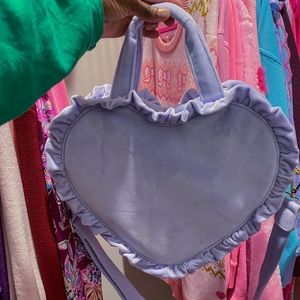 💜 Stoney Clover Lane Seeing Stars Galaxy Heart Tote (purple)💜